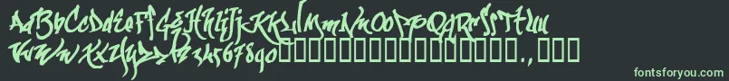 Kgraftrial Font – Green Fonts on Black Background