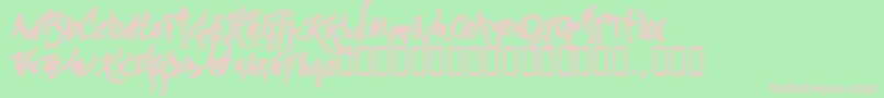 Kgraftrial Font – Pink Fonts on Green Background