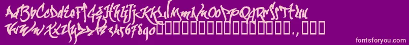 More about Kgraftrial Font Kgraftrial Font – Pink Fonts on Purple Background