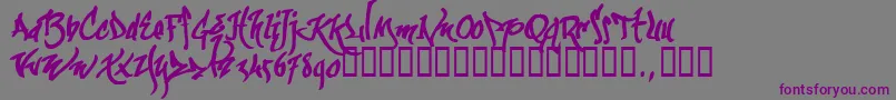 Kgraftrial Font – Purple Fonts on Gray Background