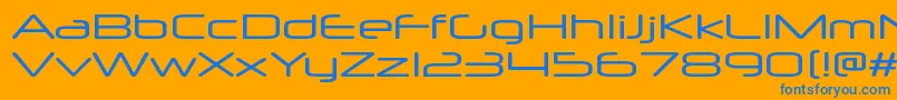 NeuropolxxpRegular Font – Blue Fonts on Orange Background