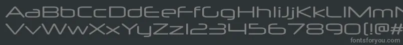 フォントNeuropolxxpRegular – 黒い背景に灰色の文字