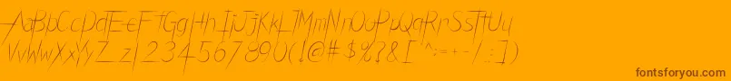 Weitere Informationen zur CarbonBladeFont-Schriftart CarbonBladeFont-Schriftart – Braune Schriften auf orangefarbenem Hintergrund