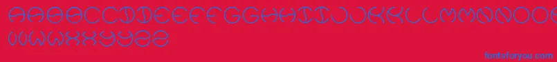 Kristina Font – Blue Fonts on Red Background
