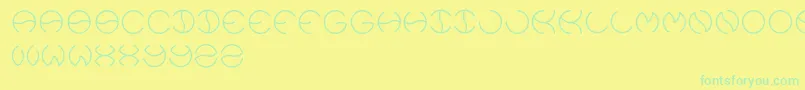 Czcionka Kristina – zielone czcionki na żółtym tle