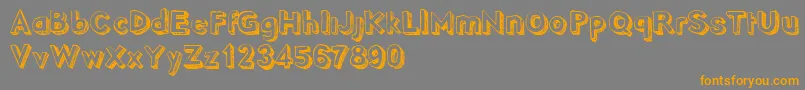 PointyDemo Font – Orange Fonts on Gray Background