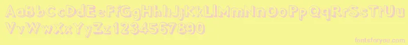 PointyDemo Font – Pink Fonts on Yellow Background