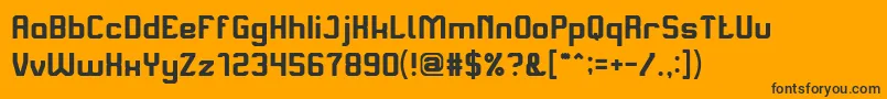 AliveInScienceFiction Font – Black Fonts on Orange Background