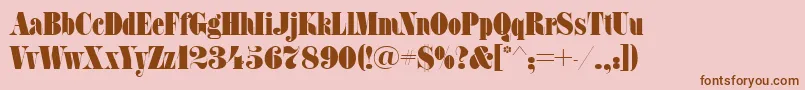 Fatfacectt Font – Brown Fonts on Pink Background