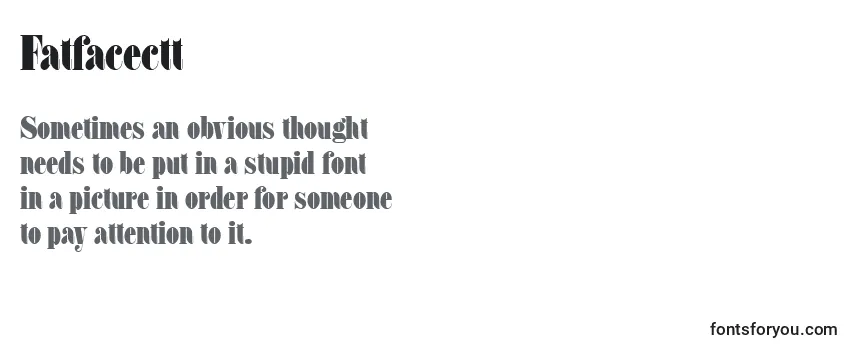 Review of the Fatfacectt Font