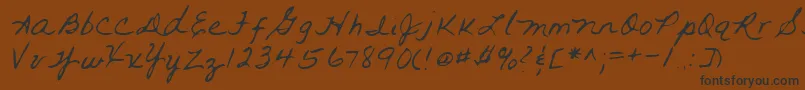 Шрифт Lehn093 – чёрные шрифты на коричневом фоне