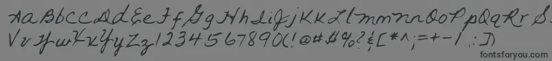 フォントLehn093 – 黒い文字の灰色の背景