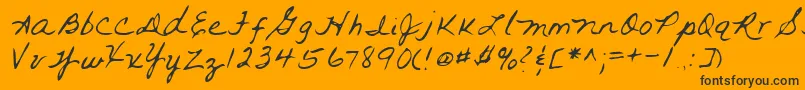 フォントLehn093 – 黒い文字のオレンジの背景