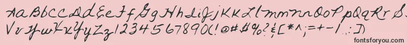 フォントLehn093 – ピンクの背景に黒い文字