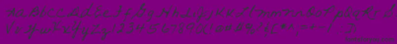 Lehn093-Schriftart – Schwarze Schriften auf violettem Hintergrund