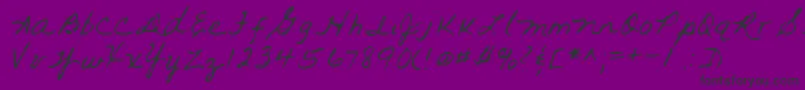 Lehn093 Font – Black Fonts on Purple Background
