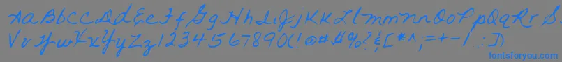 Шрифт Lehn093 – синие шрифты на сером фоне