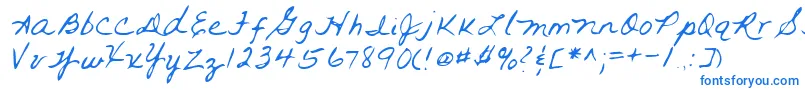 Czcionka Lehn093 – niebieskie czcionki na białym tle