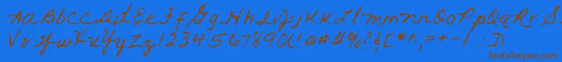 Шрифт Lehn093 – коричневые шрифты на синем фоне
