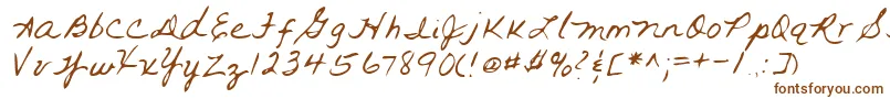 Lehn093-fontti – ruskeat fontit valkoisella taustalla