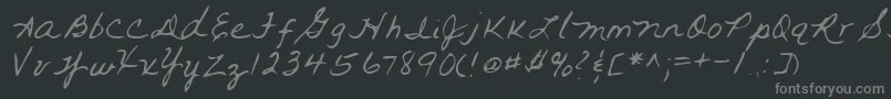 Шрифт Lehn093 – серые шрифты на чёрном фоне