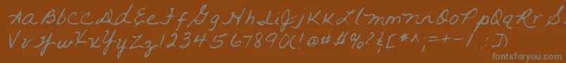 Lehn093-Schriftart – Graue Schriften auf braunem Hintergrund