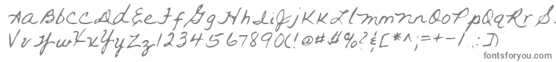 フォントLehn093 – 白い背景に灰色の文字