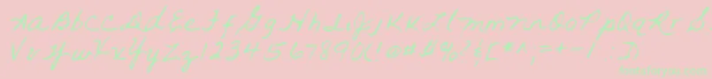 Lehn093-Schriftart – Grüne Schriften auf rosa Hintergrund