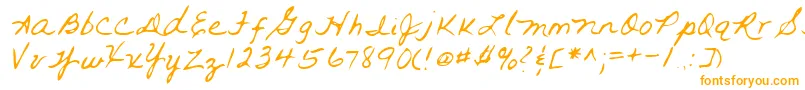 Lehn093 Font – Orange Fonts on White Background