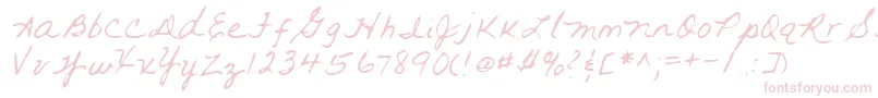 Lehn093-fontti – vaaleanpunaiset fontit valkoisella taustalla