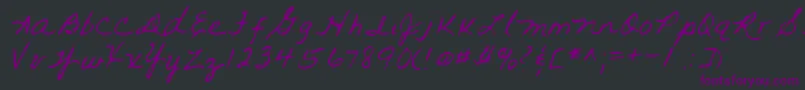 Шрифт Lehn093 – фиолетовые шрифты на чёрном фоне