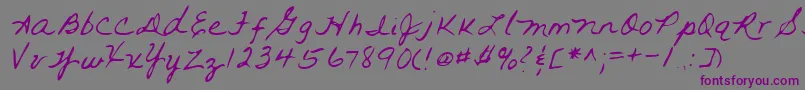 Шрифт Lehn093 – фиолетовые шрифты на сером фоне