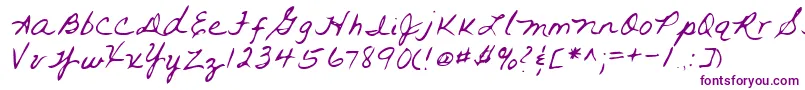 フォントLehn093 – 紫色のフォント