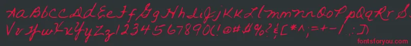 Lehn093-Schriftart – Rote Schriften auf schwarzem Hintergrund