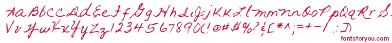 Lehn093-Schriftart – Rote Schriften auf weißem Hintergrund