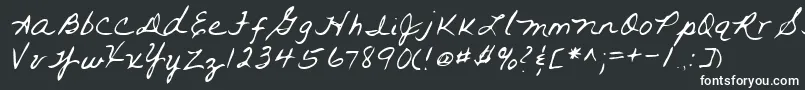 フォントLehn093 – 黒い背景に白い文字