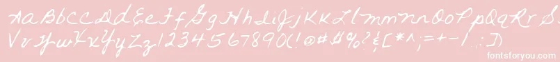 Шрифт Lehn093 – белые шрифты на розовом фоне