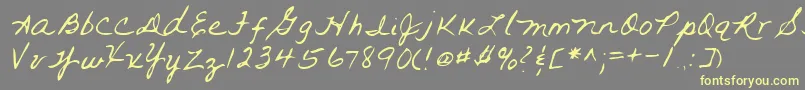 Lehn093-Schriftart – Gelbe Schriften auf grauem Hintergrund