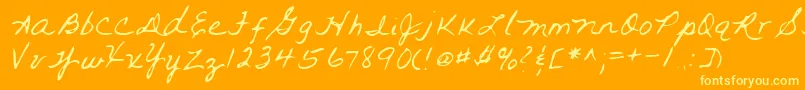 Czcionka Lehn093 – żółte czcionki na pomarańczowym tle