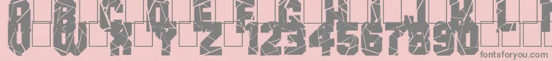フォントBreakItDown – ピンクの背景に灰色の文字