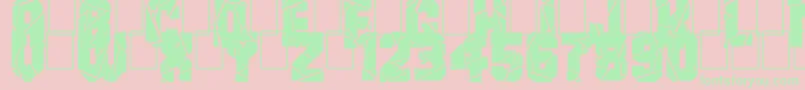 BreakItDown Font – Green Fonts on Pink Background