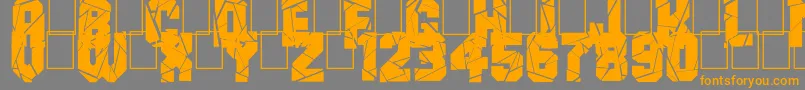 BreakItDown Font – Orange Fonts on Gray Background