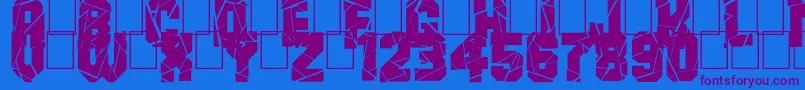 BreakItDown Font – Purple Fonts on Blue Background