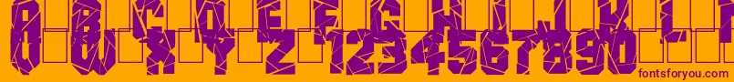 BreakItDown Font – Purple Fonts on Orange Background