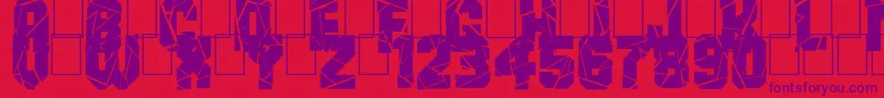 BreakItDown-Schriftart – Violette Schriften auf rotem Hintergrund
