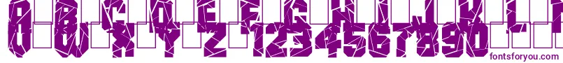 Шрифт BreakItDown – фиолетовые шрифты на белом фоне