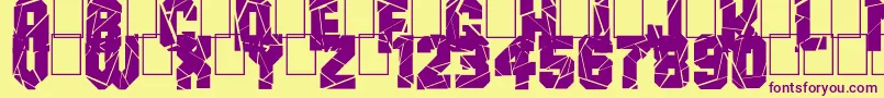 BreakItDown Font – Purple Fonts on Yellow Background