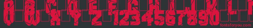 BreakItDown-Schriftart – Rote Schriften auf schwarzem Hintergrund
