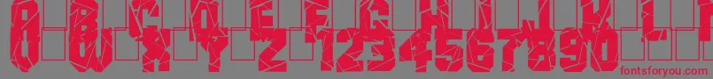 BreakItDown Font – Red Fonts on Gray Background