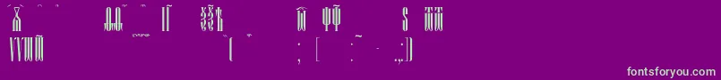 Psaltyrc Font – Green Fonts on Purple Background